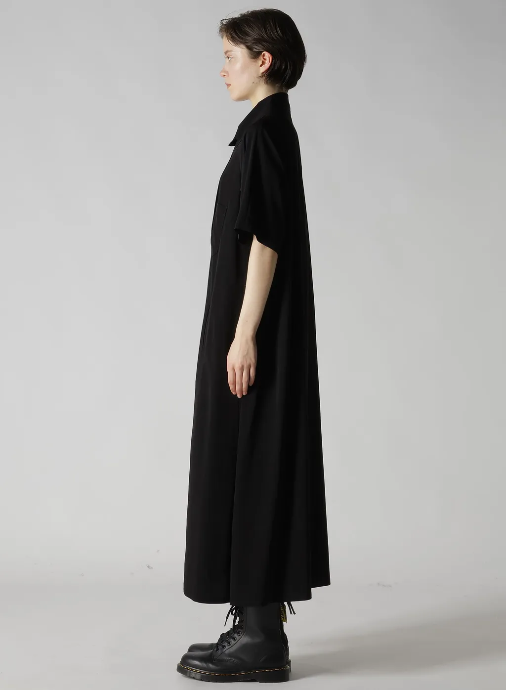 Crepe De Chine Bow Tie Raglan Dress