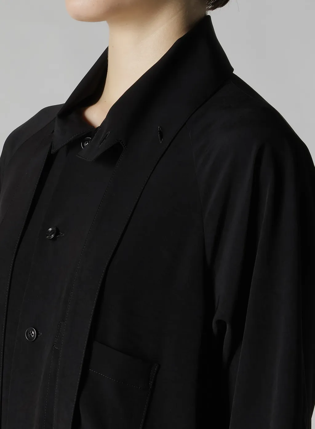 Crepe De Chine Bow Tie Raglan Dress