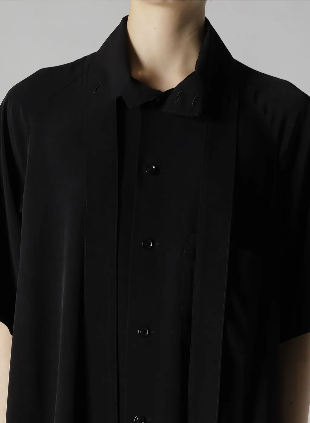 Crepe De Chine Bow Tie Raglan Dress