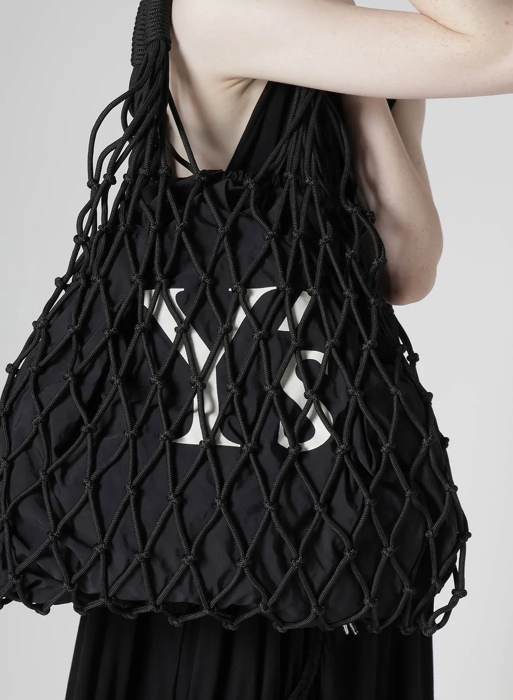Polyester Cord Logo Knit Bag