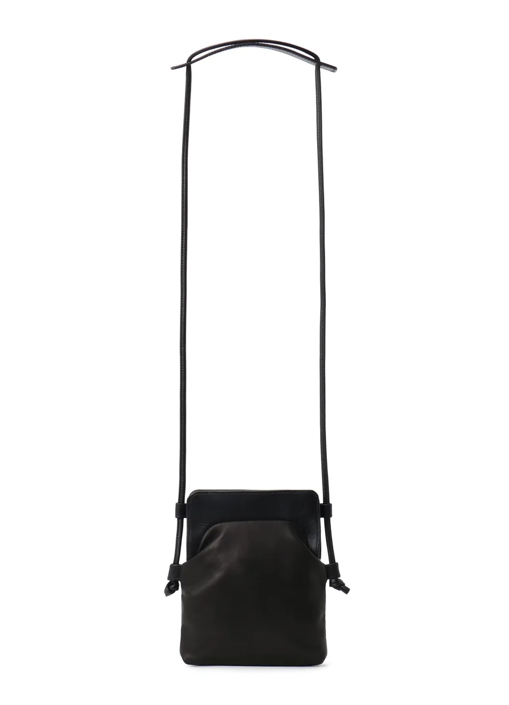 Smooth Leather Combination Clasp Bag