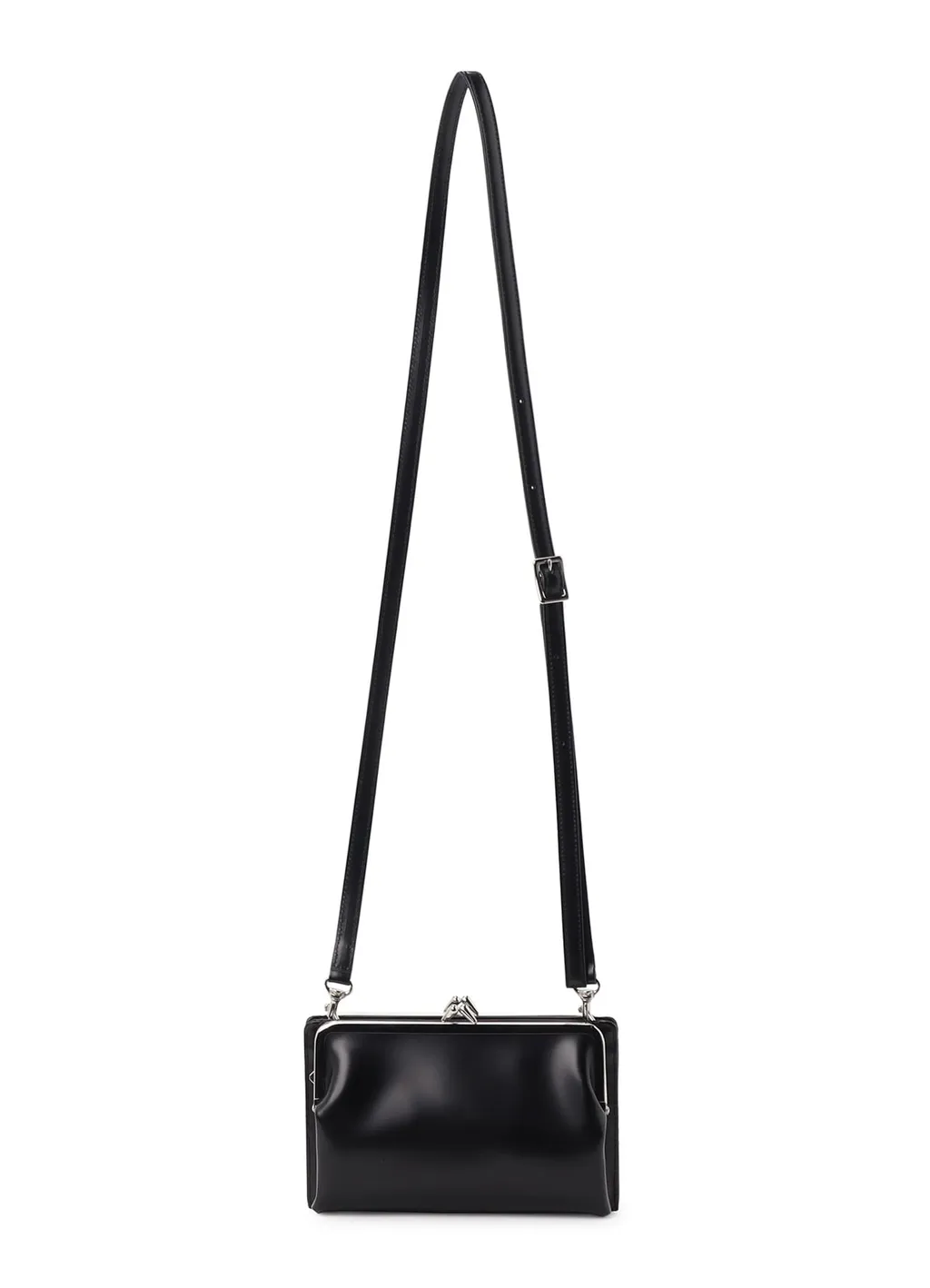 Glossy Smooth Metal Clasp Shoulder Bag