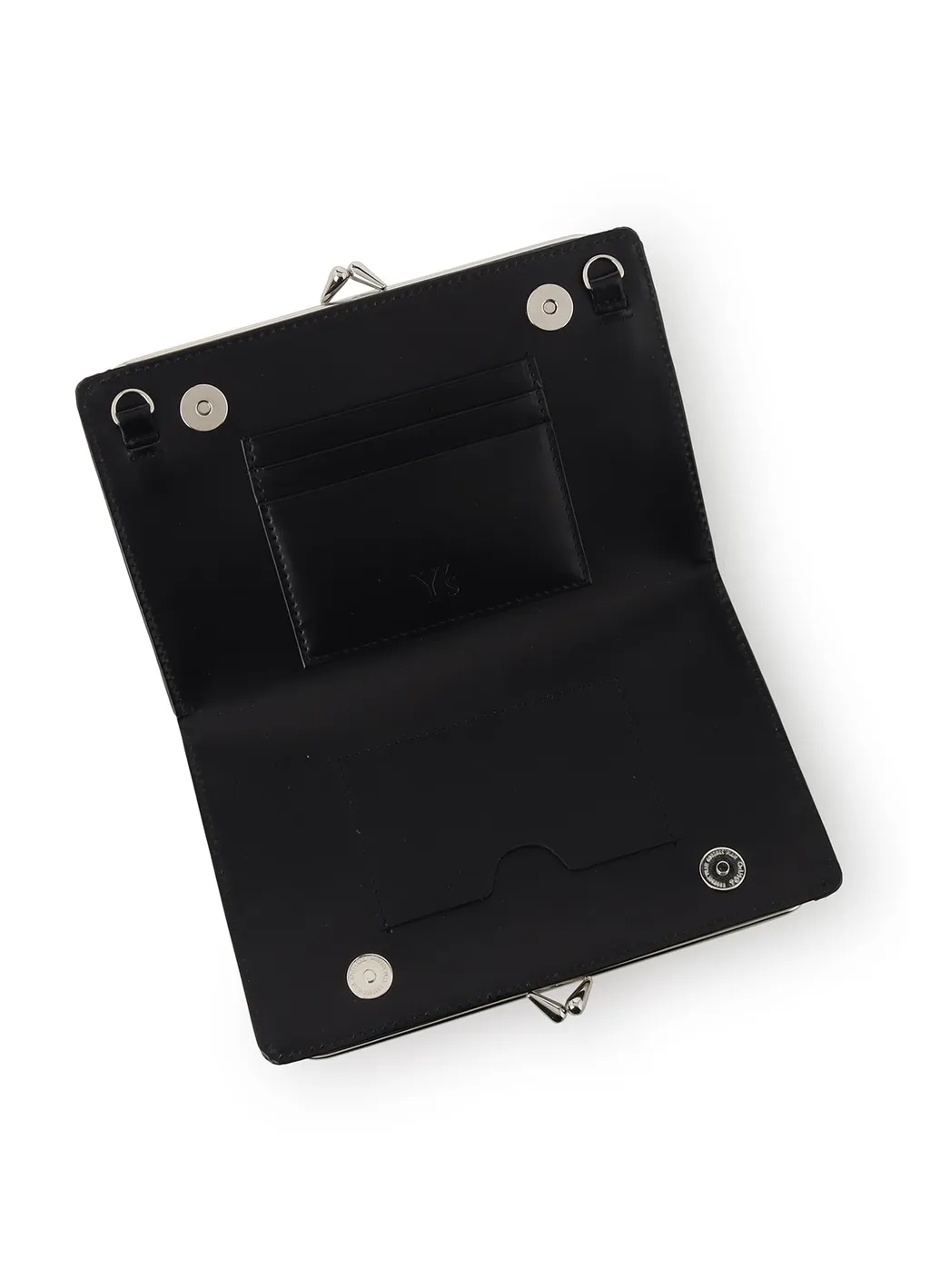 Glossy Smooth Metal Clasp Shoulder Bag