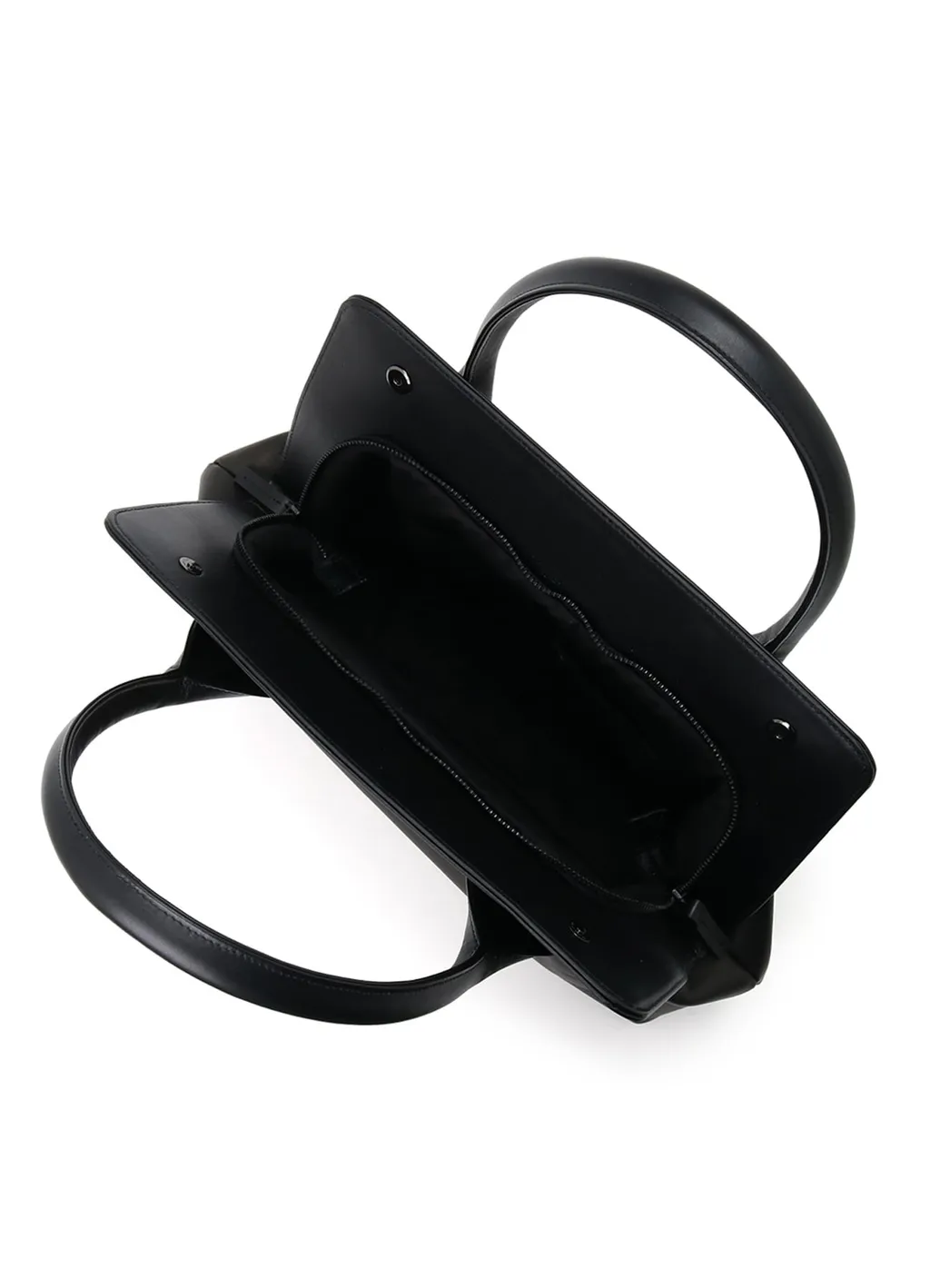 Smooth Leather Combination Clasp Bag