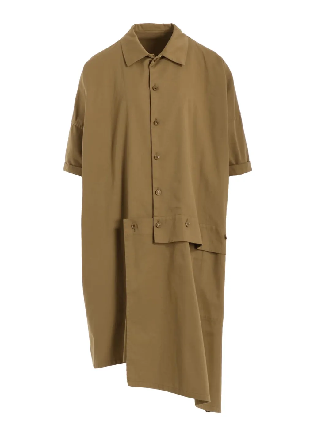 [Y's Born Product] Cotton Twill Half Sleeve Asymmeteric Dress