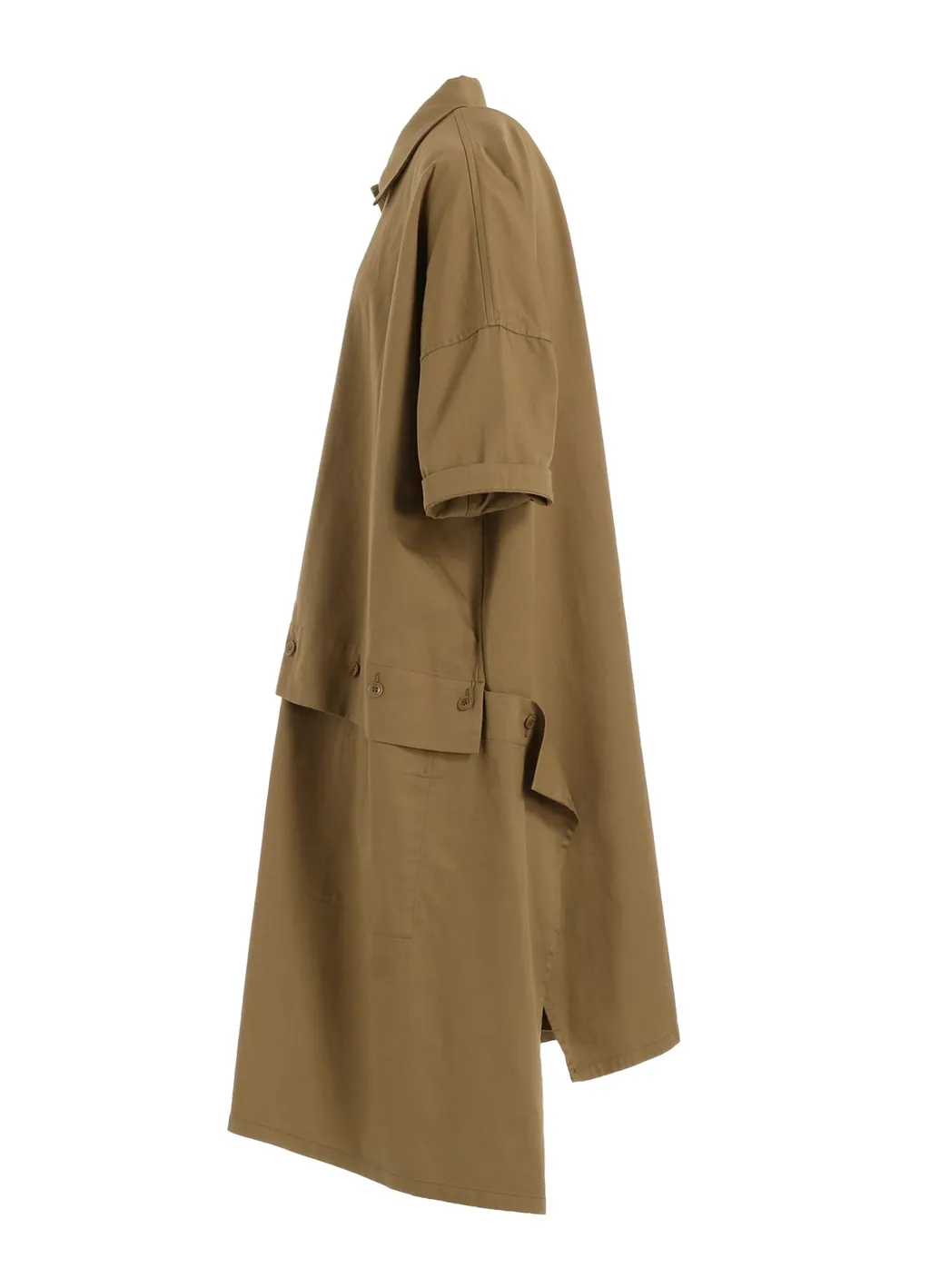 [Y's Born Product] Cotton Twill Half Sleeve Asymmeteric Dress