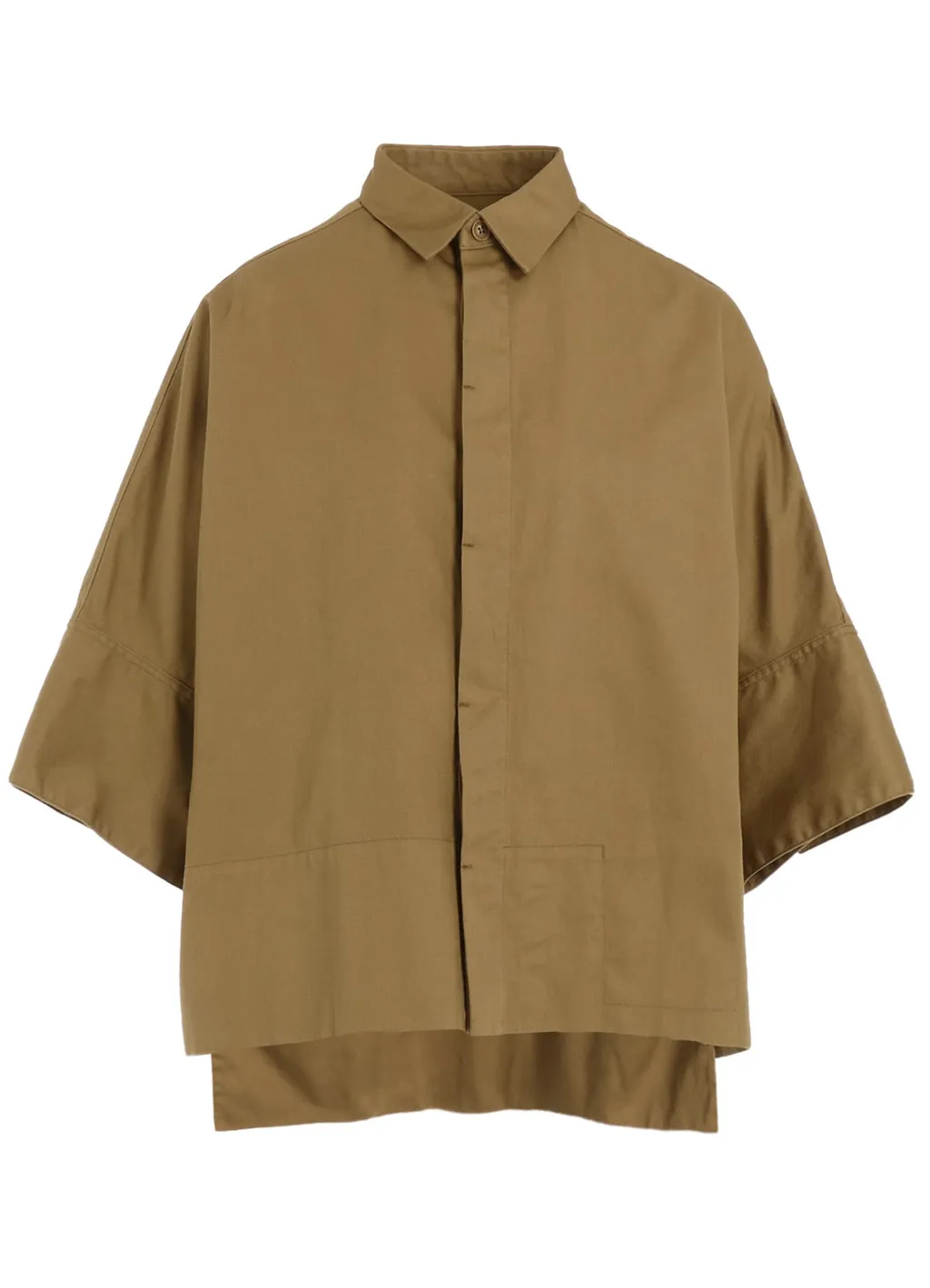 [Y's Born Product] Cotton Twill Wide Cuffs Shirt