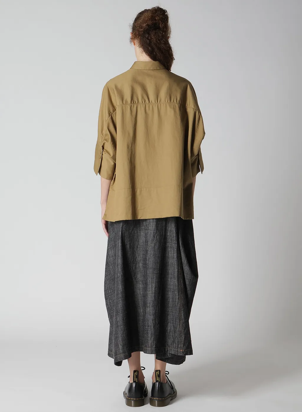 [Y's Born Product] Cotton Twill Wide Cuffs Shirt