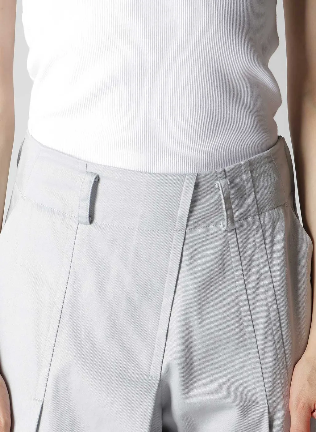[Y's Born Product] Cotton Twill Random Tuck Pants