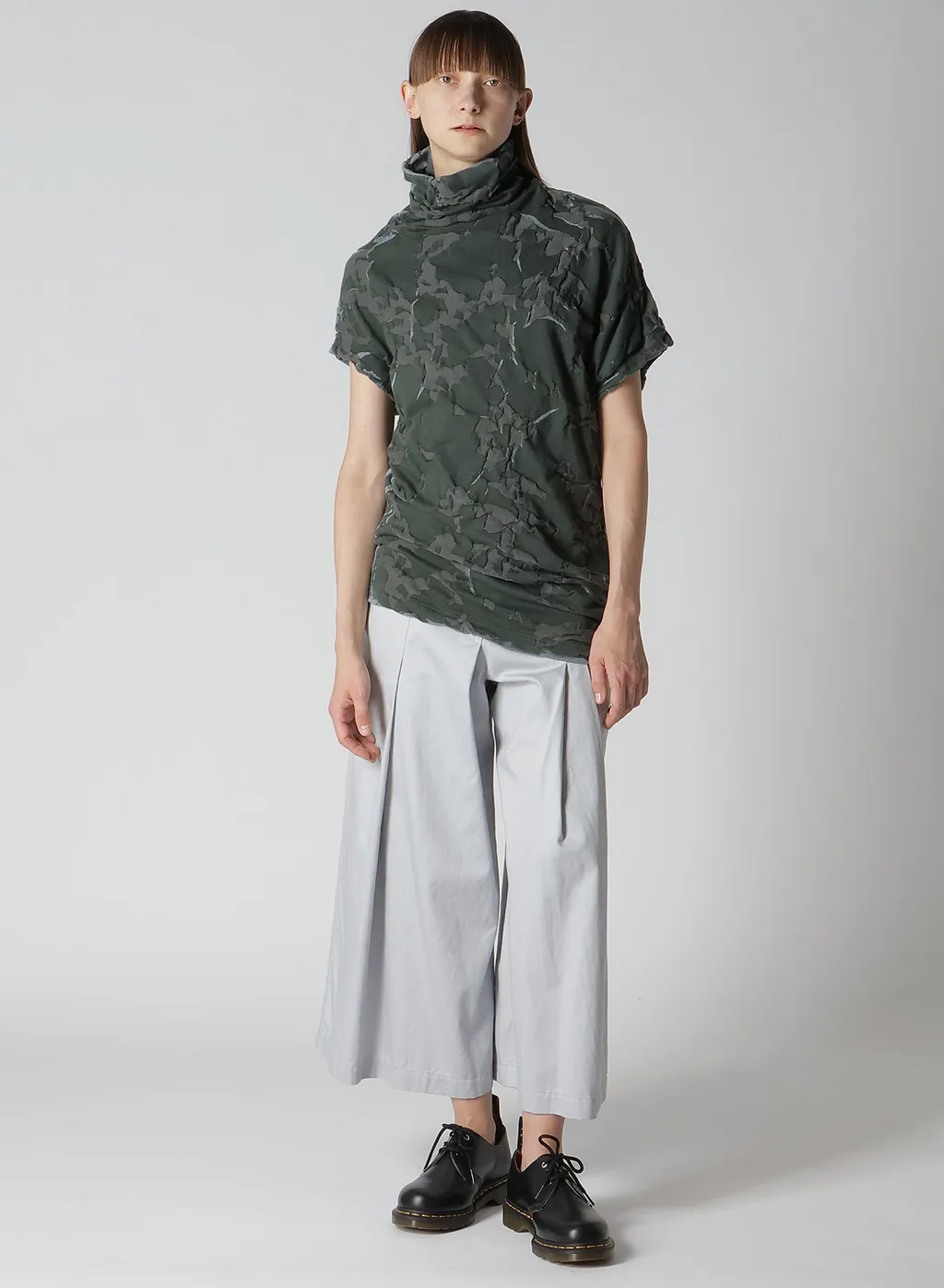[Y's Born Product] Cotton Twill Random Tuck Pants