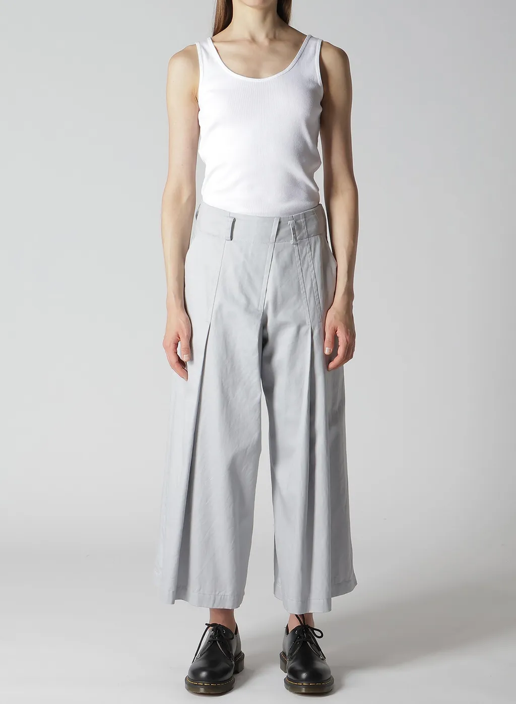 [Y's Born Product] Cotton Twill Random Tuck Pants