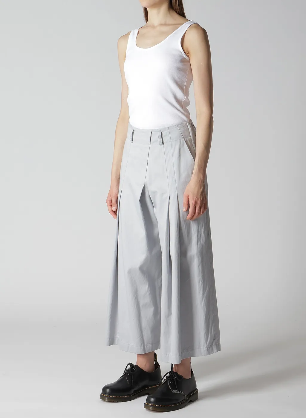 [Y's Born Product] Cotton Twill Random Tuck Pants