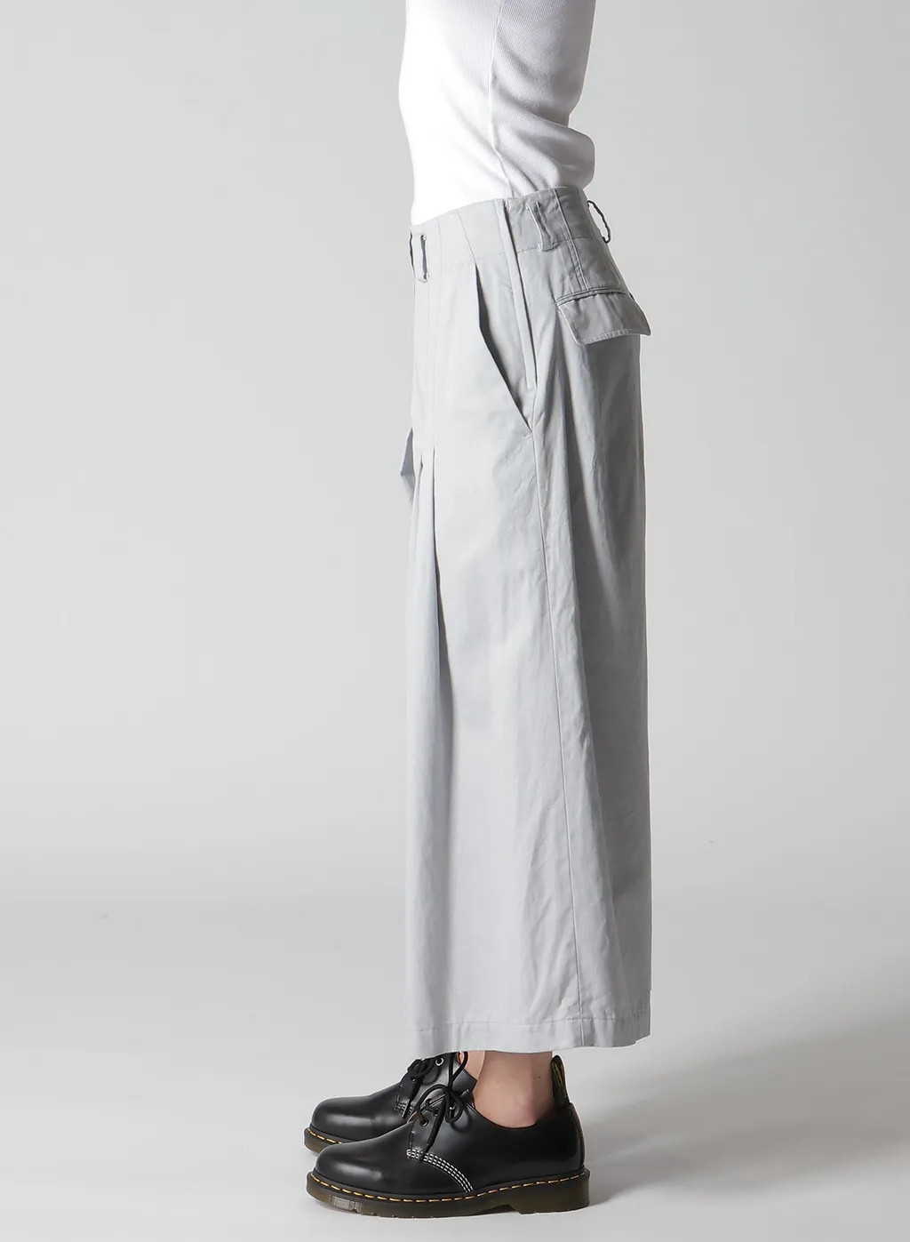 [Y's Born Product] Cotton Twill Random Tuck Pants