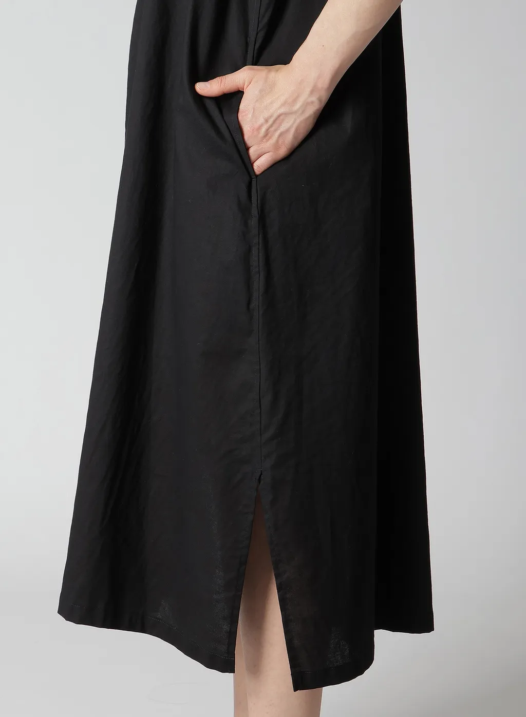 [Y's Born Product] Thin Cotton Twill Asymmeteric Button Dress