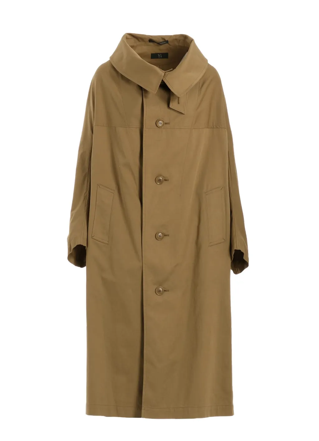 [Y's Born Product] Cotton Twill Long Cape Coat