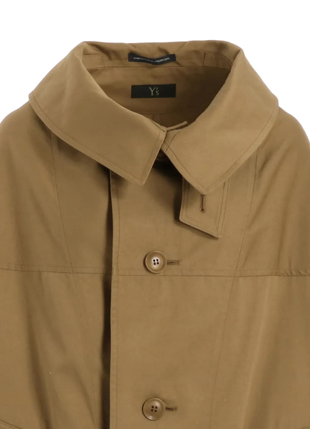[Y's Born Product] Cotton Twill Long Cape Coat