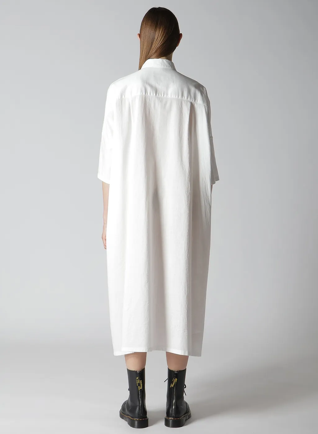 [Y's Born Product] Thin Cotton Twill Big Shirt Dress