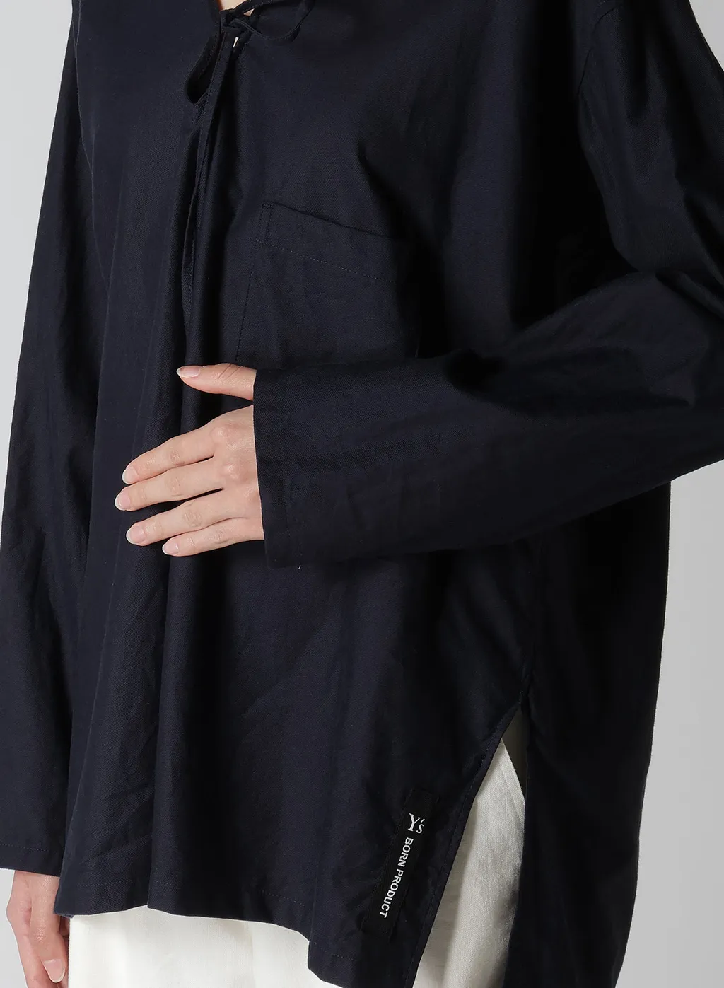 [Y's Born Product] Thin Cotton Twill Hoodie Pull Over