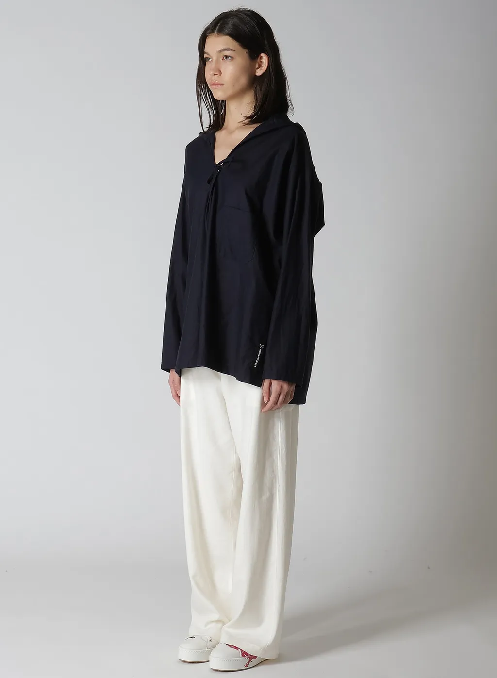 [Y's Born Product] Thin Cotton Twill Hoodie Pull Over