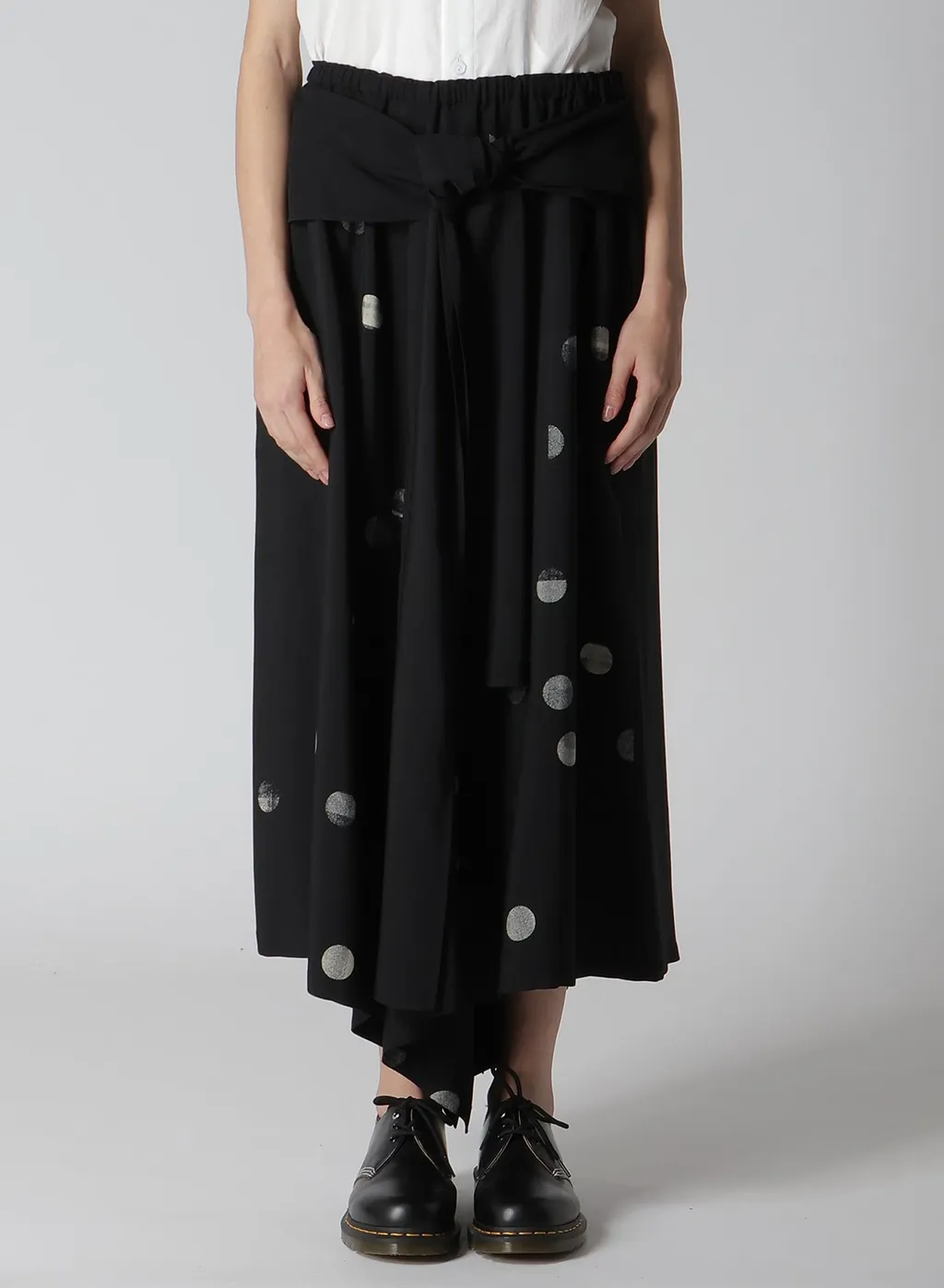 Cu/Ry Gabardine Dot Front Tied Pants