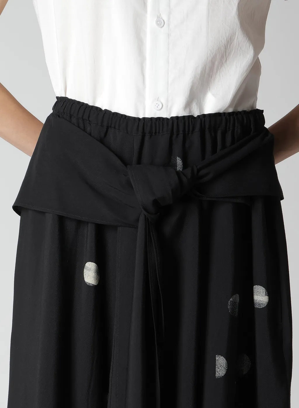 Cu/Ry Gabardine Dot Front Tied Pants