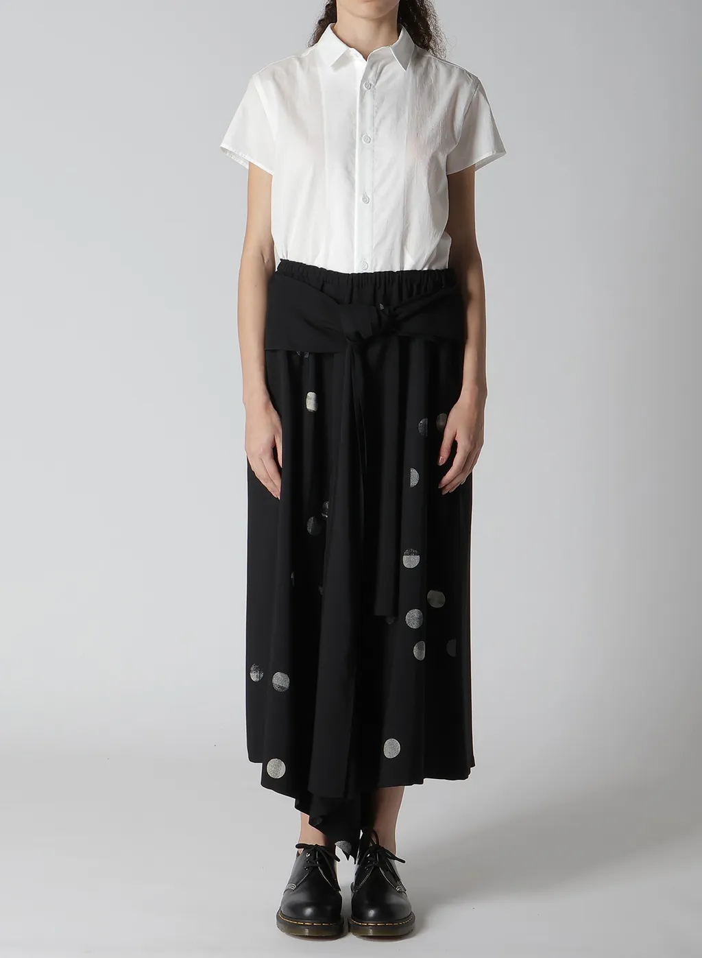 Cu/Ry Gabardine Dot Front Tied Pants