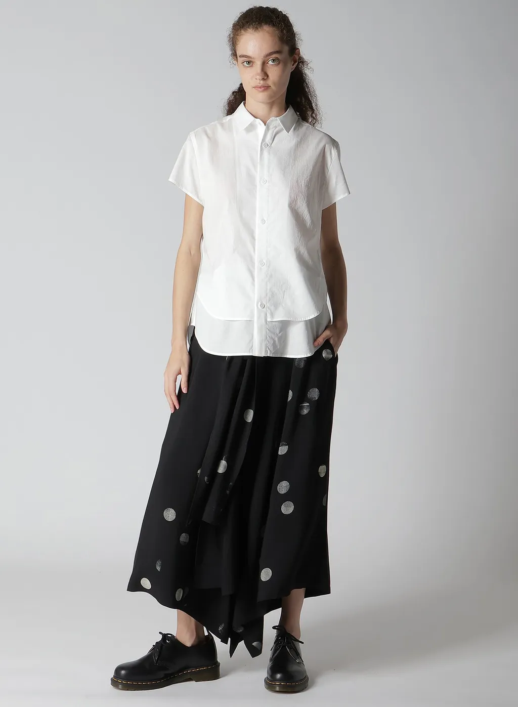 Cu/Ry Gabardine Dot Front Tied Pants