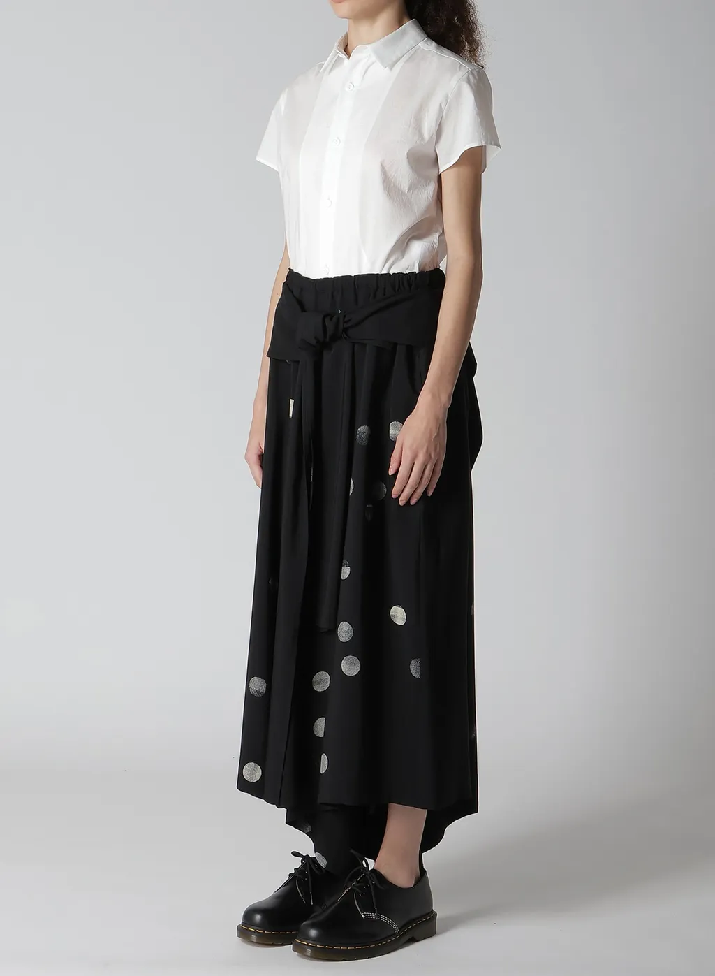 Cu/Ry Gabardine Dot Front Tied Pants