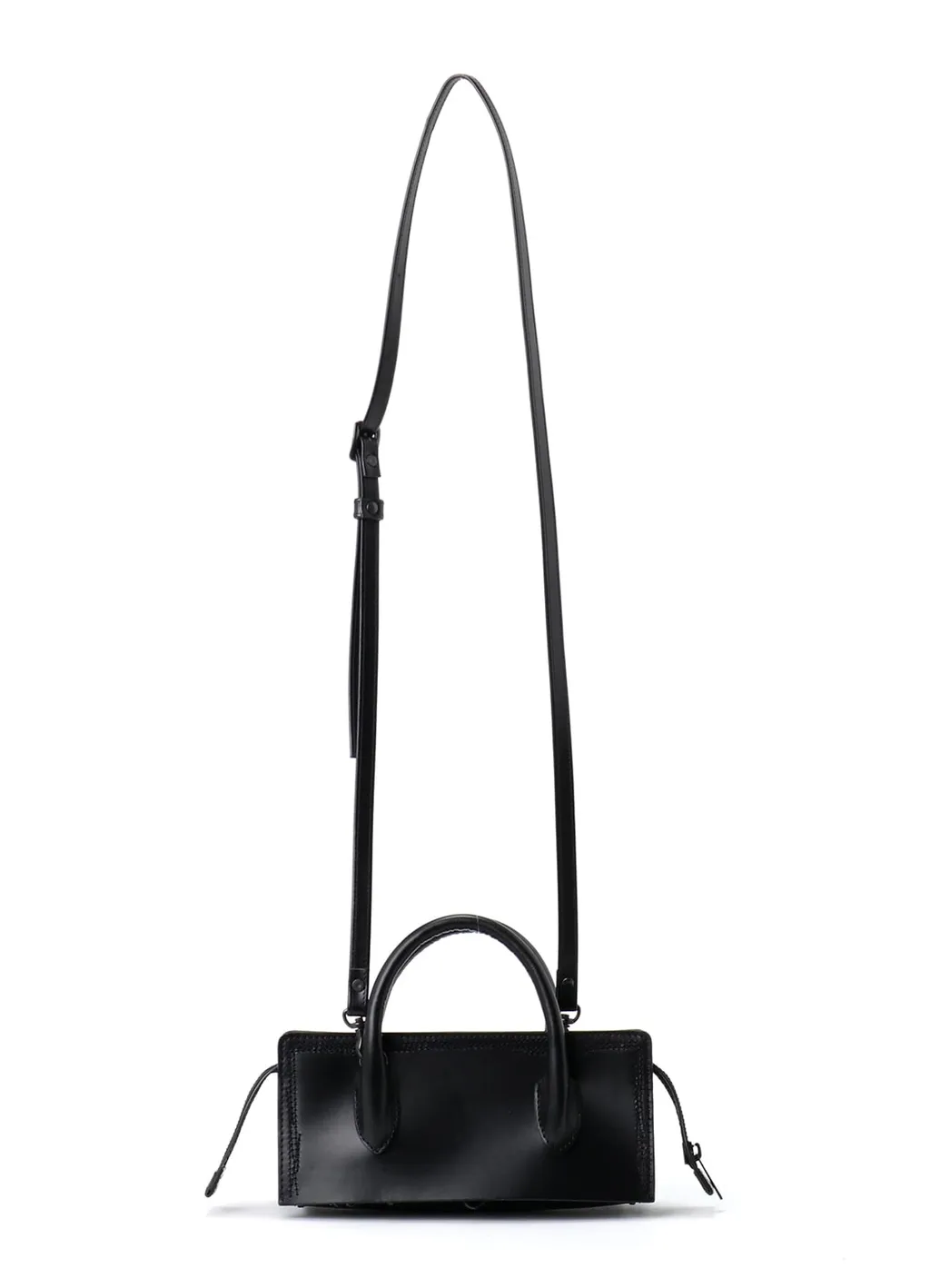 Semi-Gloss Leather Chopped Square Mini Bag
