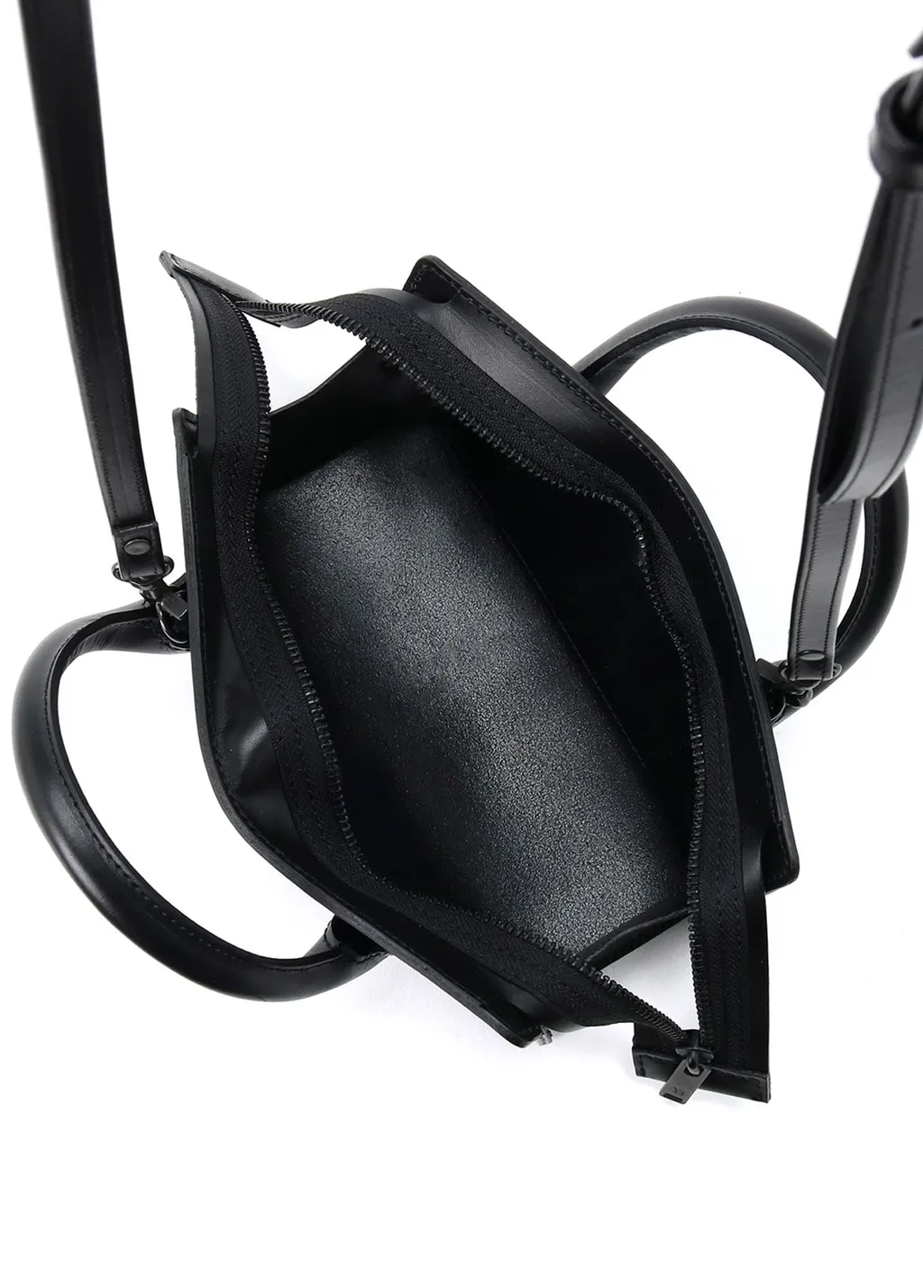 Semi-Gloss Leather Chopped Square Mini Bag