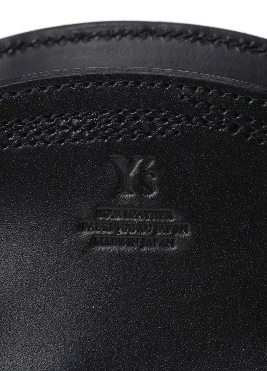 Semi-Gloss Leather Chopped Round Bag