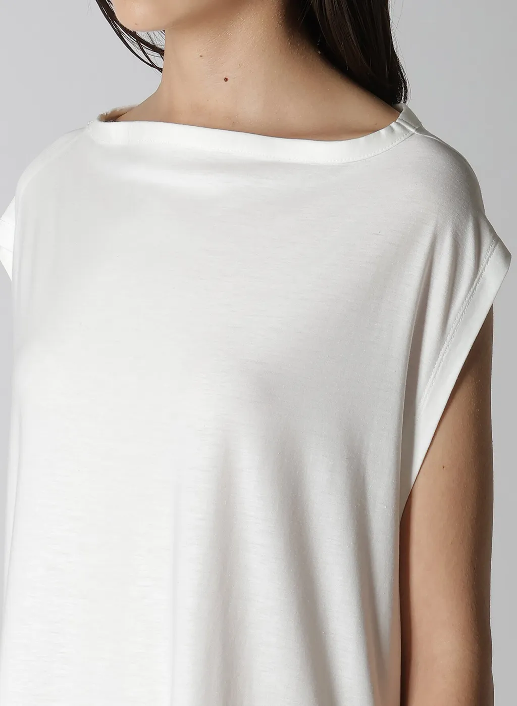 Crepe De Chine Cloth French Sleeve Dress