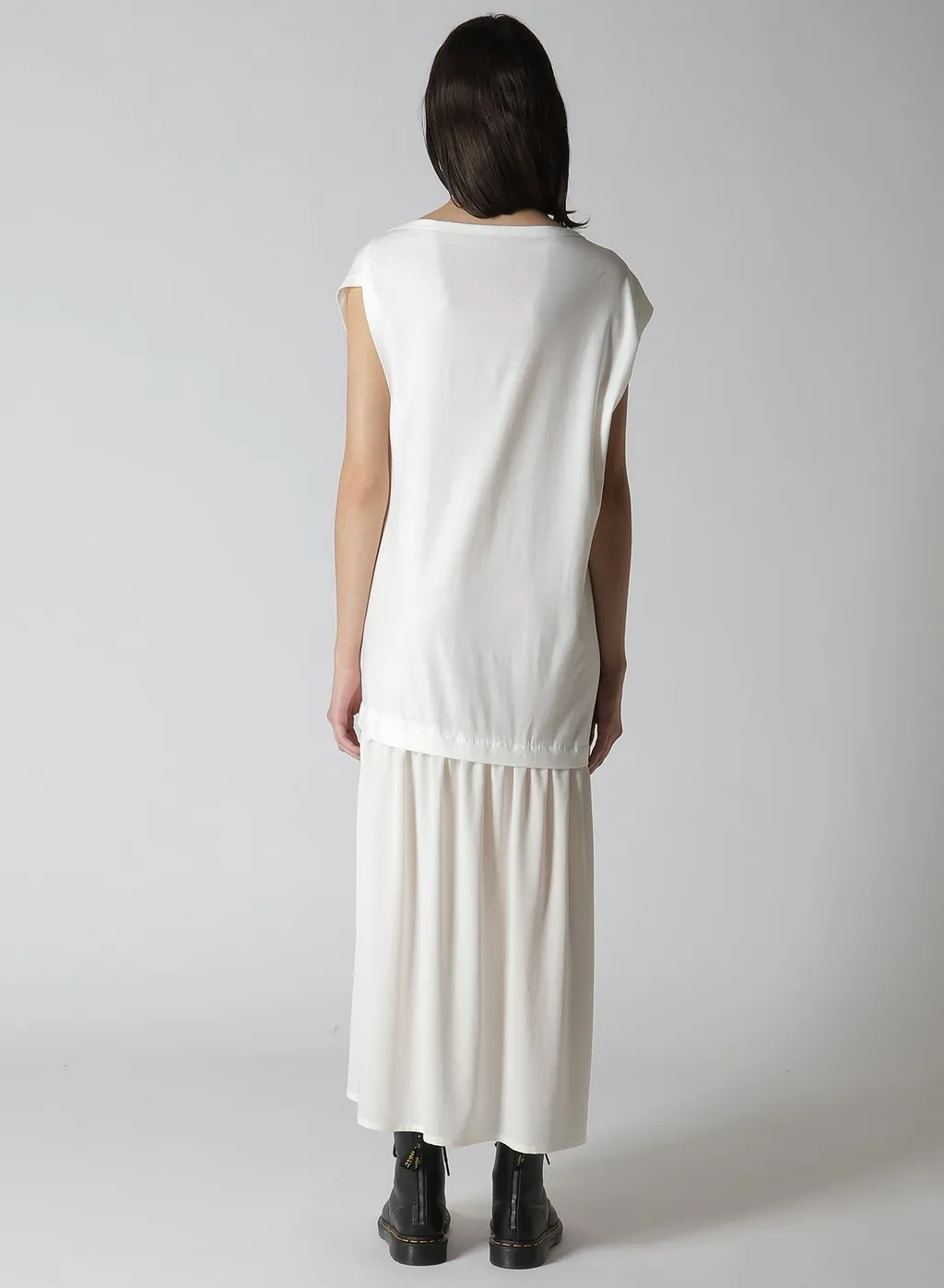 Crepe De Chine Cloth French Sleeve Dress
