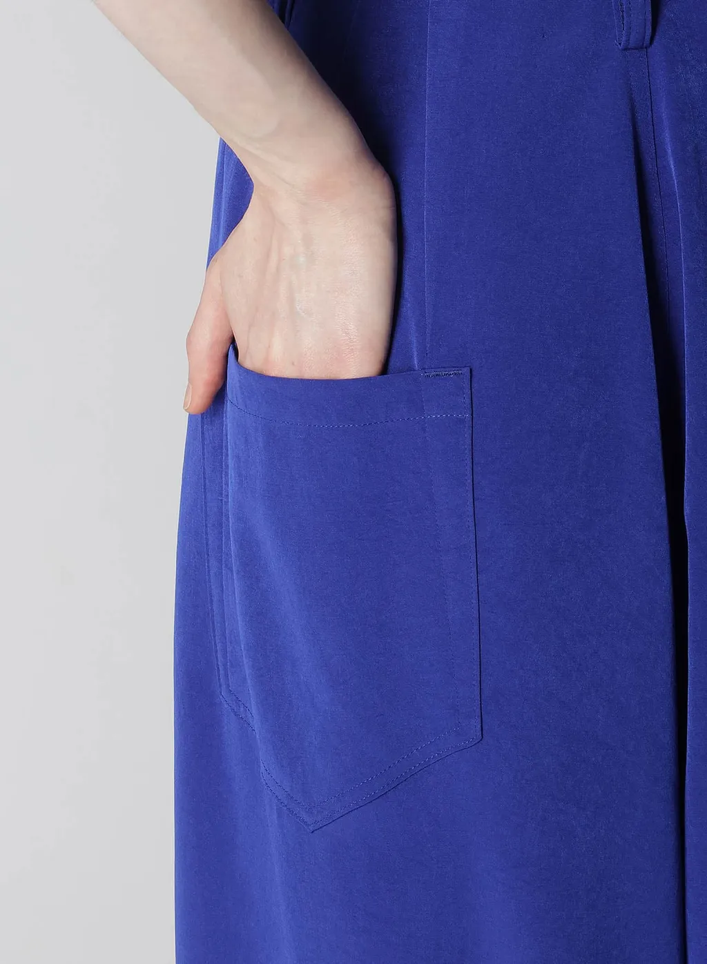 Crepe De Chine Doube Tucked Wide Pants