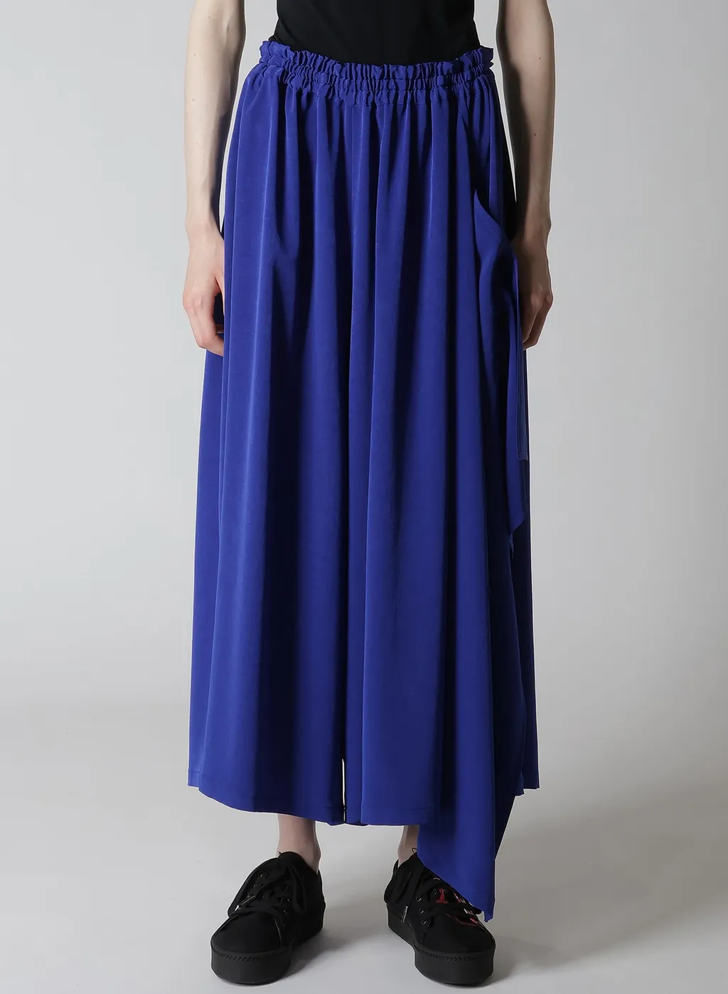 Crepe De Chine Side Cloth Elastic Pants