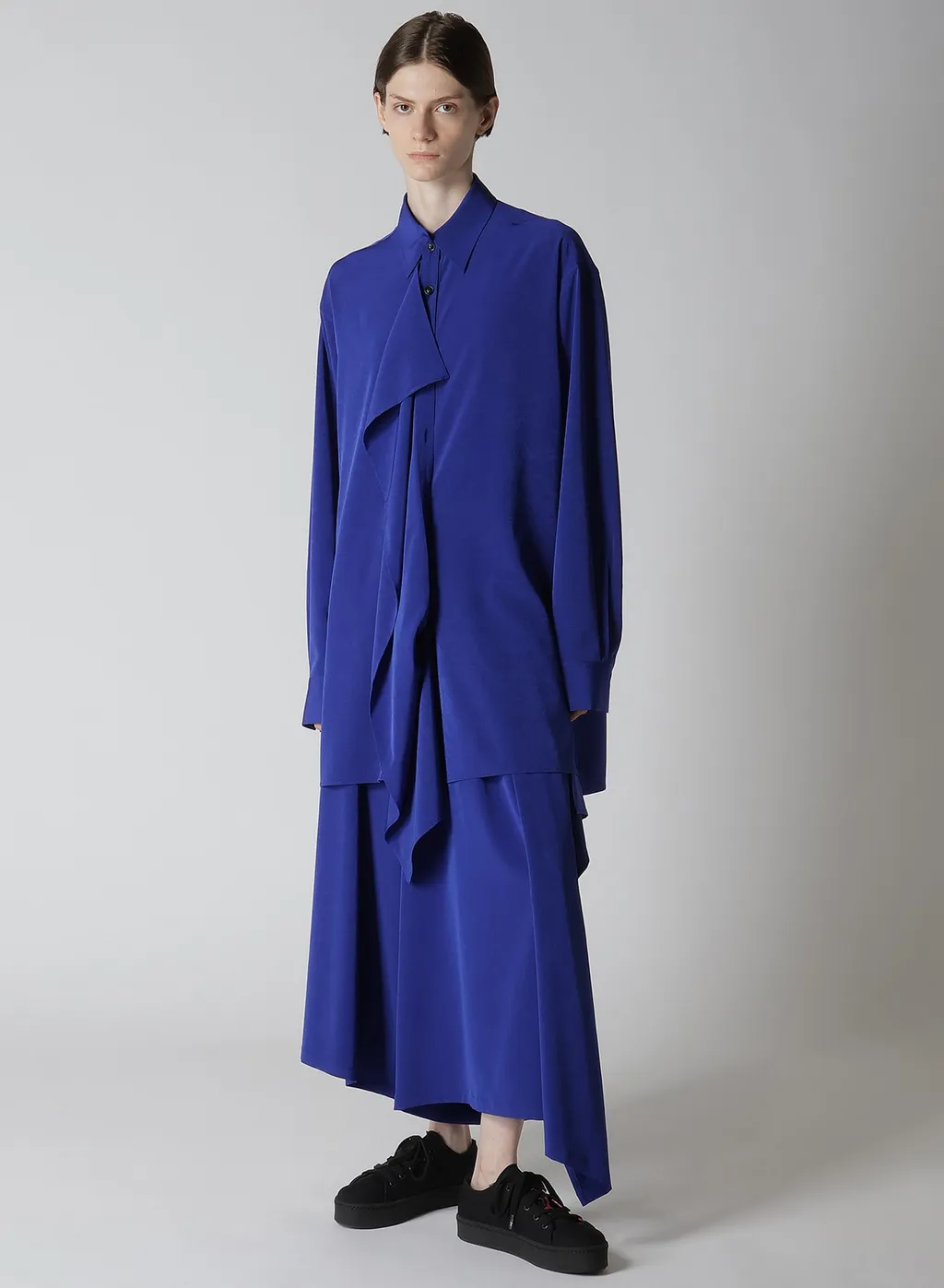 Crepe De Chine Side Cloth Elastic Pants