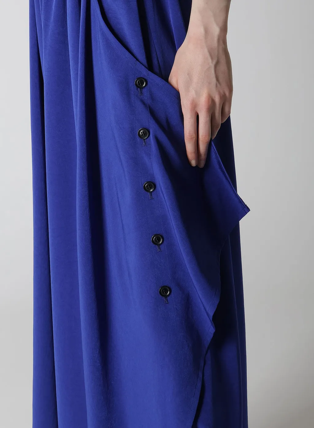 Crepe De Chine Side Cloth Elastic Pants