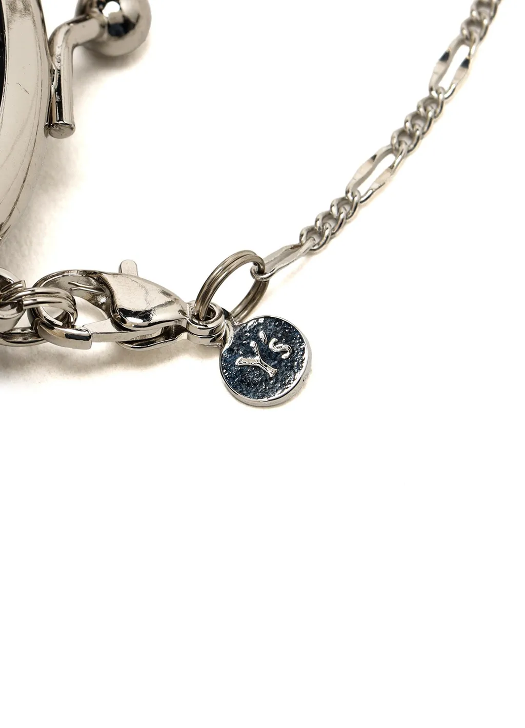 Semi-Gloss Smooth Leather Clasp Necklace M