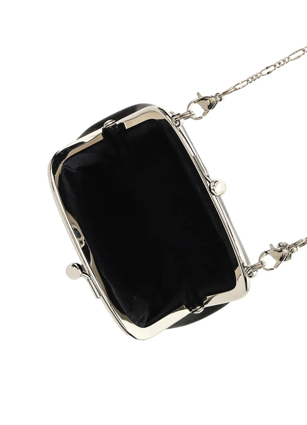 Semi-Gloss Smooth Leather Clasp Necklace M