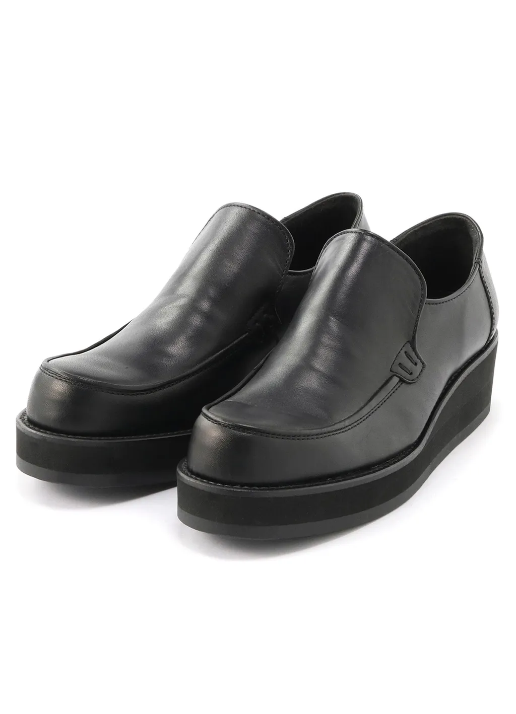 Soomth Leather Platform Slip-Ons