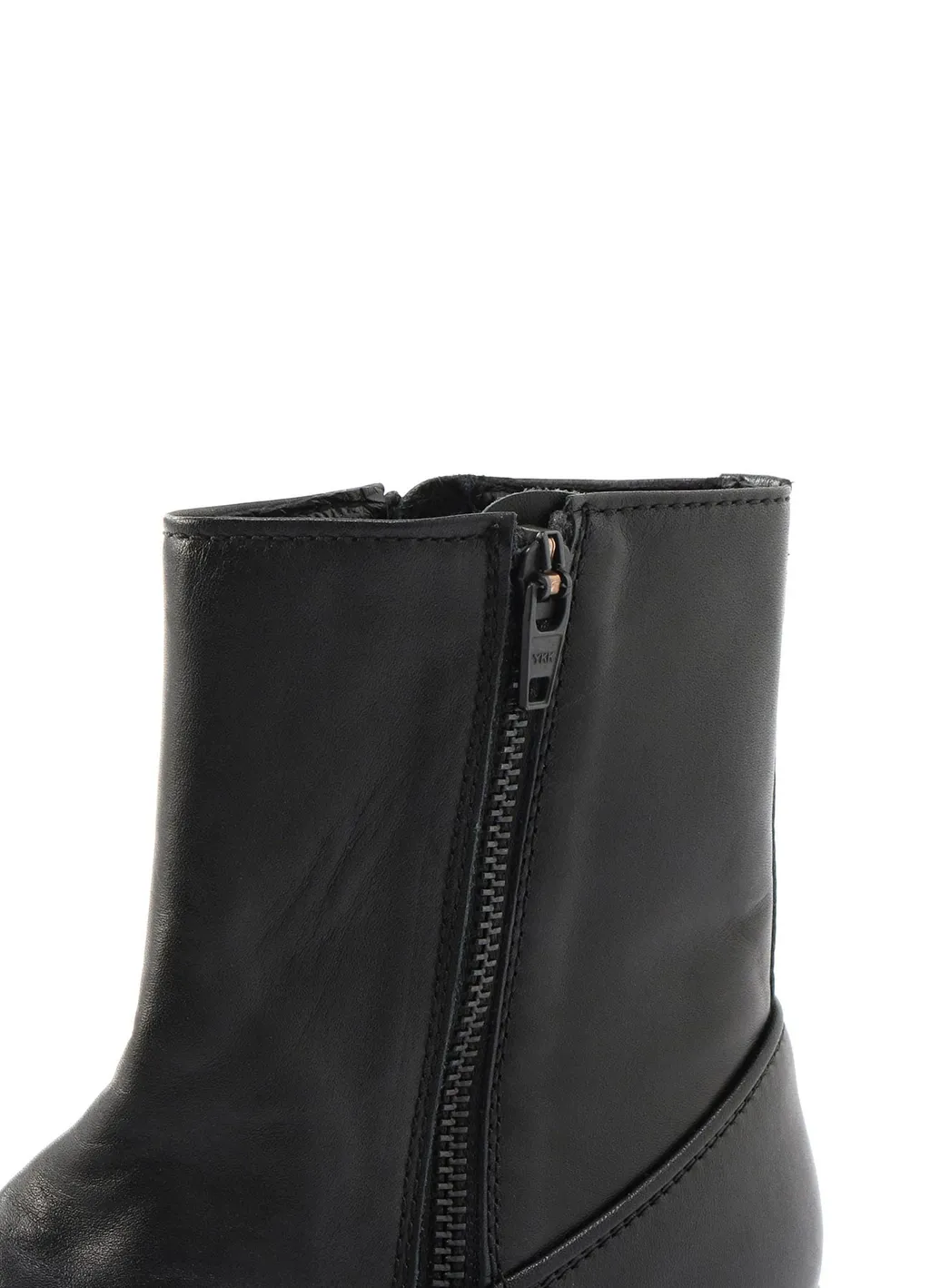 Soomth Leather Platform Zip Up Boots
