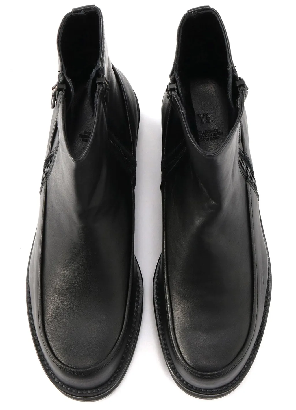 Soomth Leather Platform Zip Up Boots
