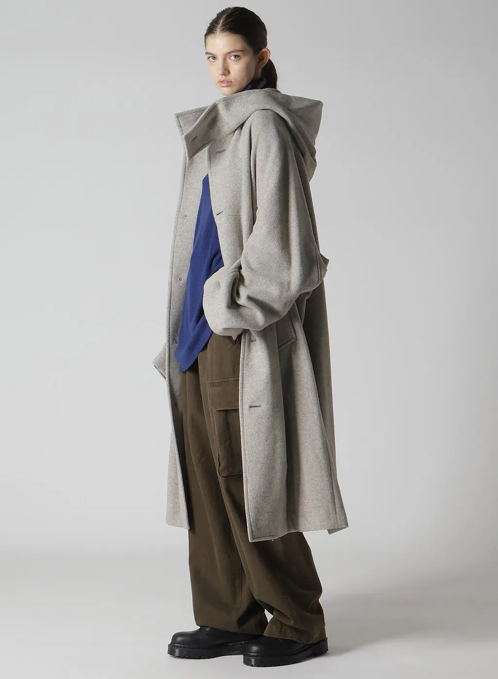 Airy Mosser Long Cape Coat