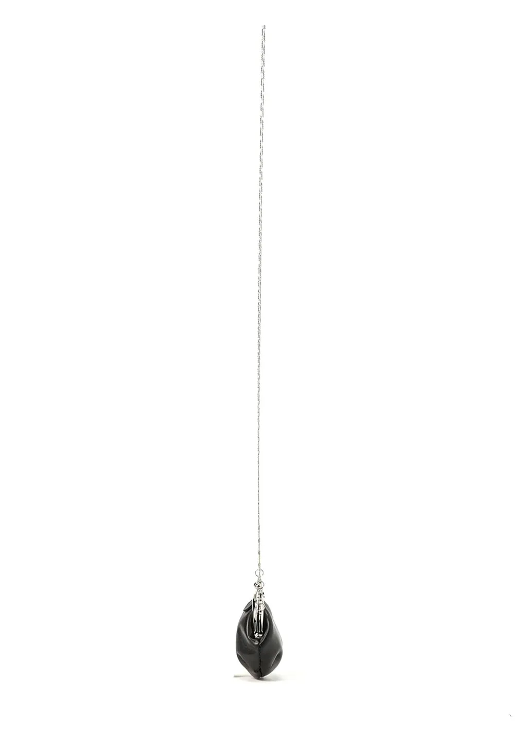 Semi-Gloss Smooth Leather Clasp Necklace S