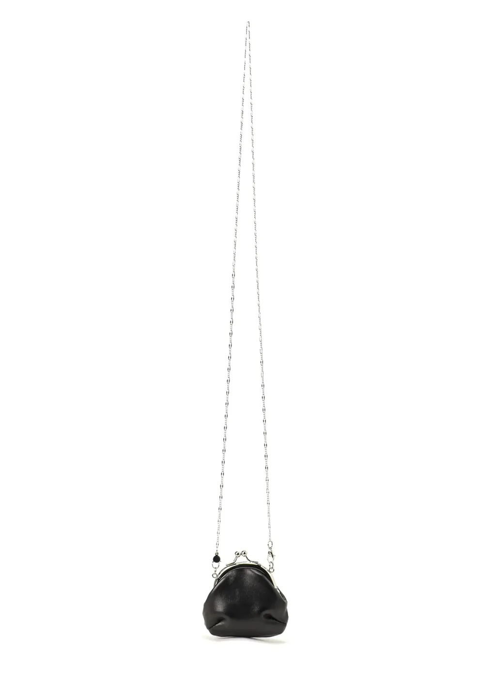 Semi-Gloss Smooth Leather Clasp Necklace S
