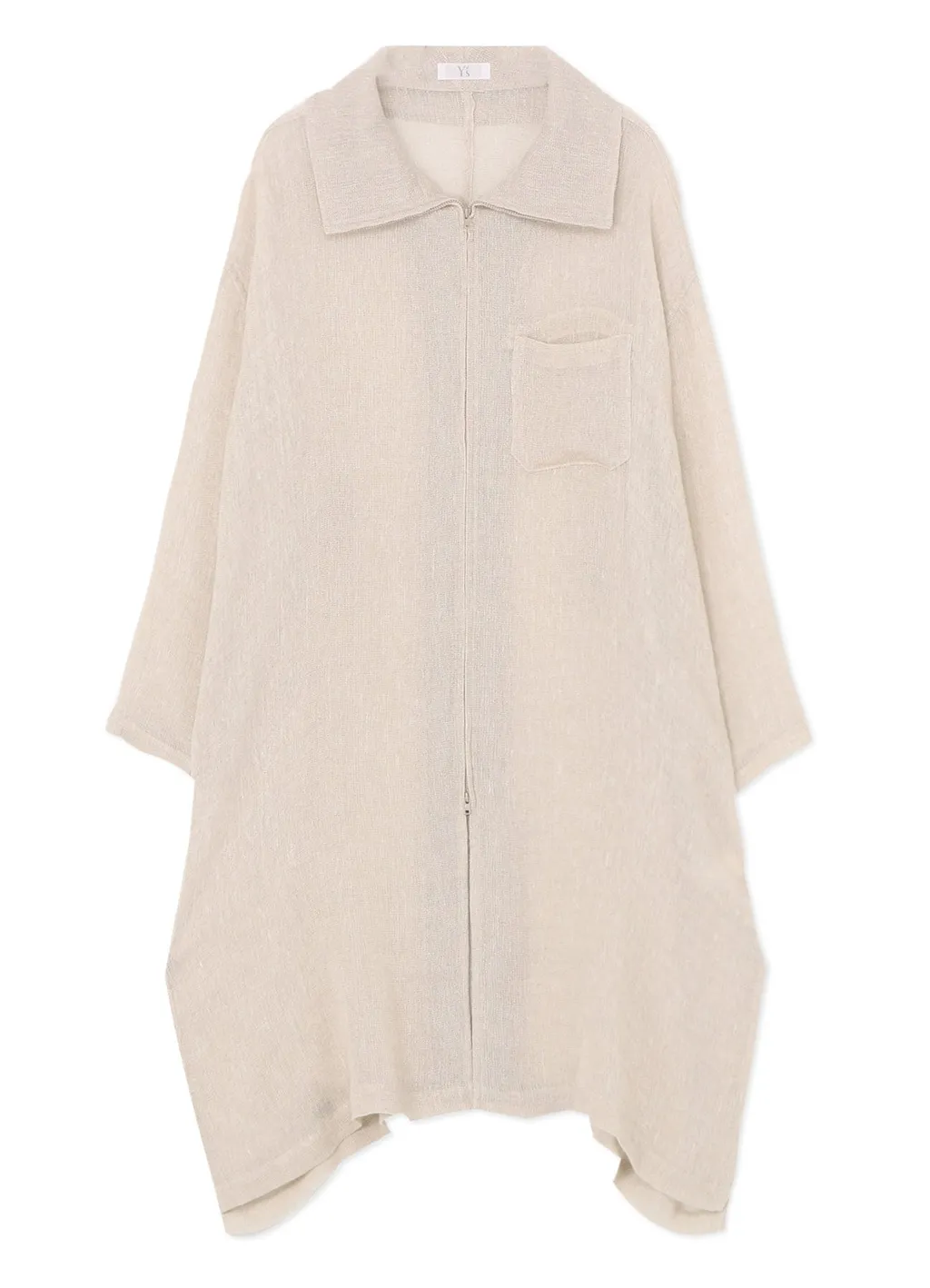 Leno Cloth Stand Collar Dress