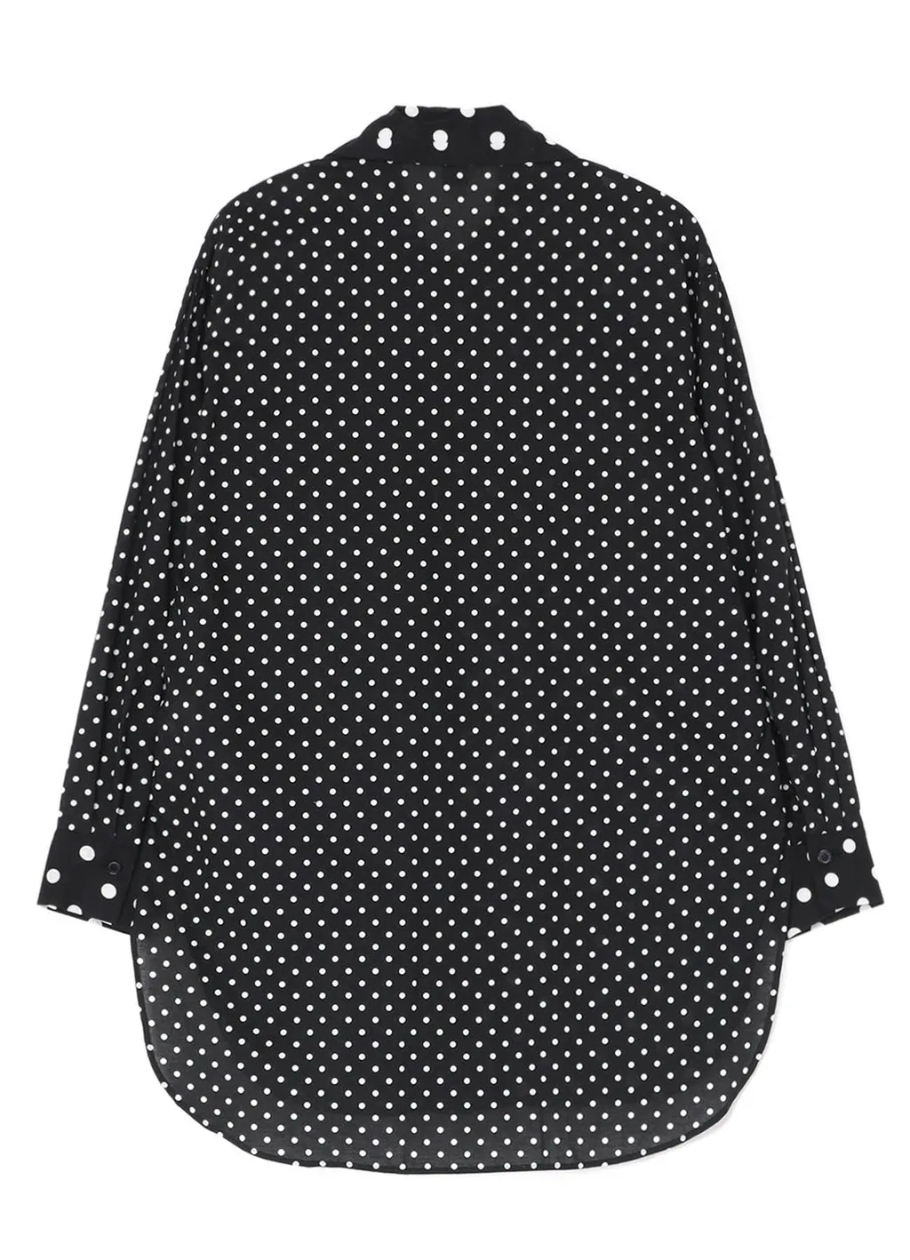 60/- Cotton Lawn Dot Print Square Collar Shirt