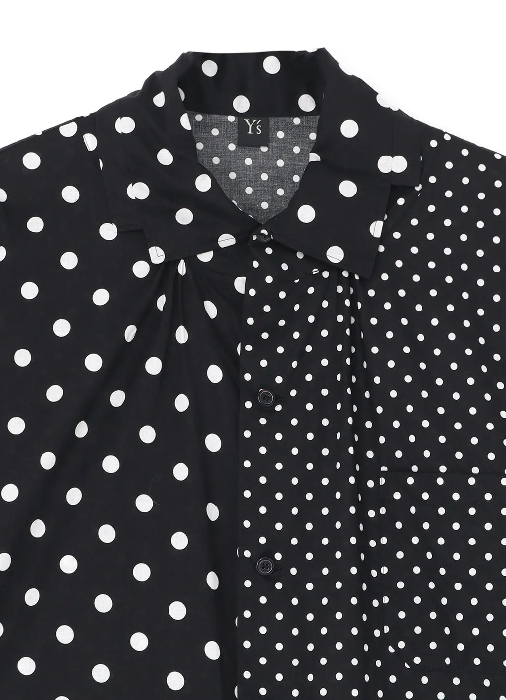 60/- Cotton Lawn Dot Print Square Collar Shirt