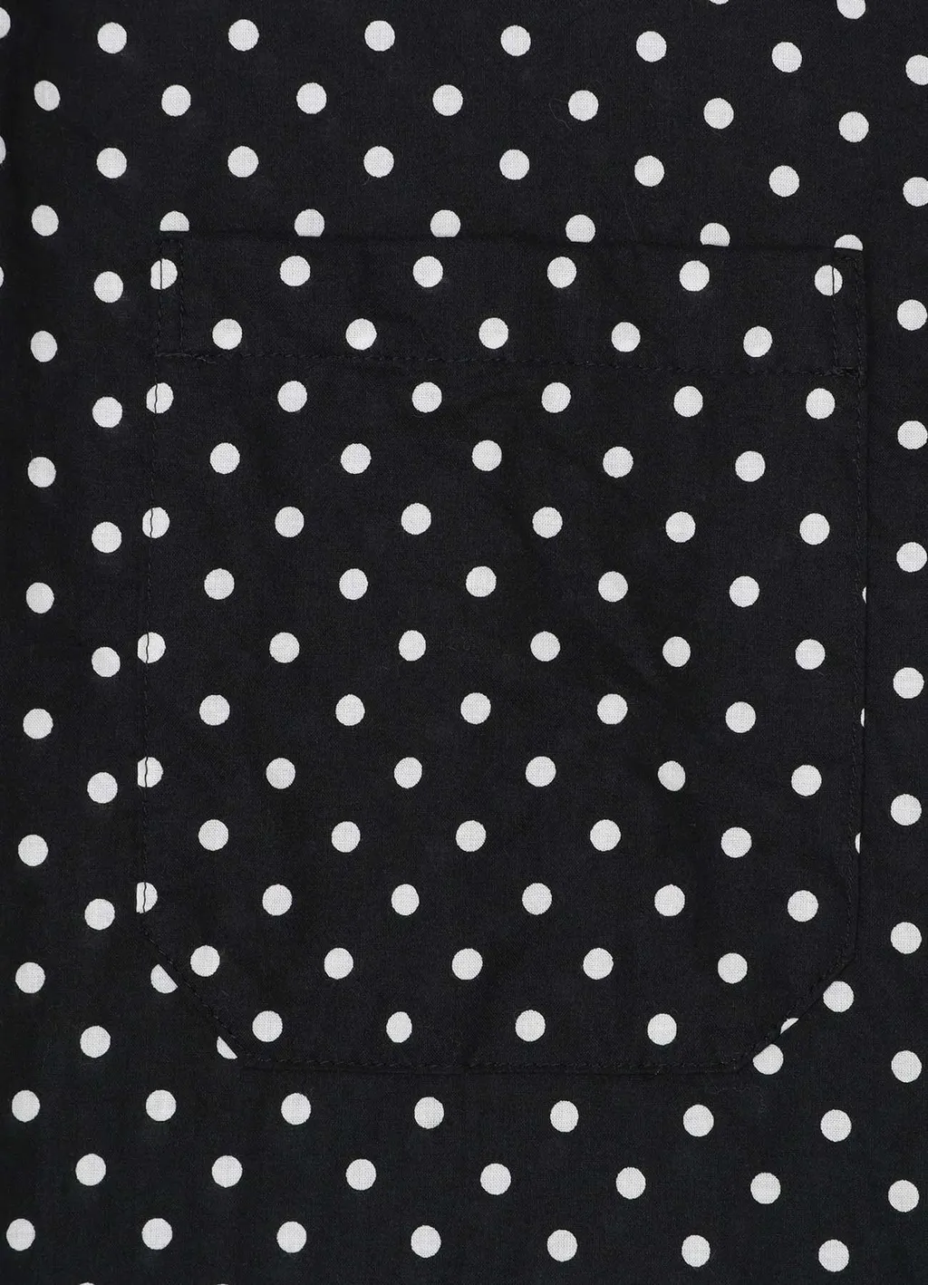 60/- Cotton Lawn Dot Print Square Collar Shirt