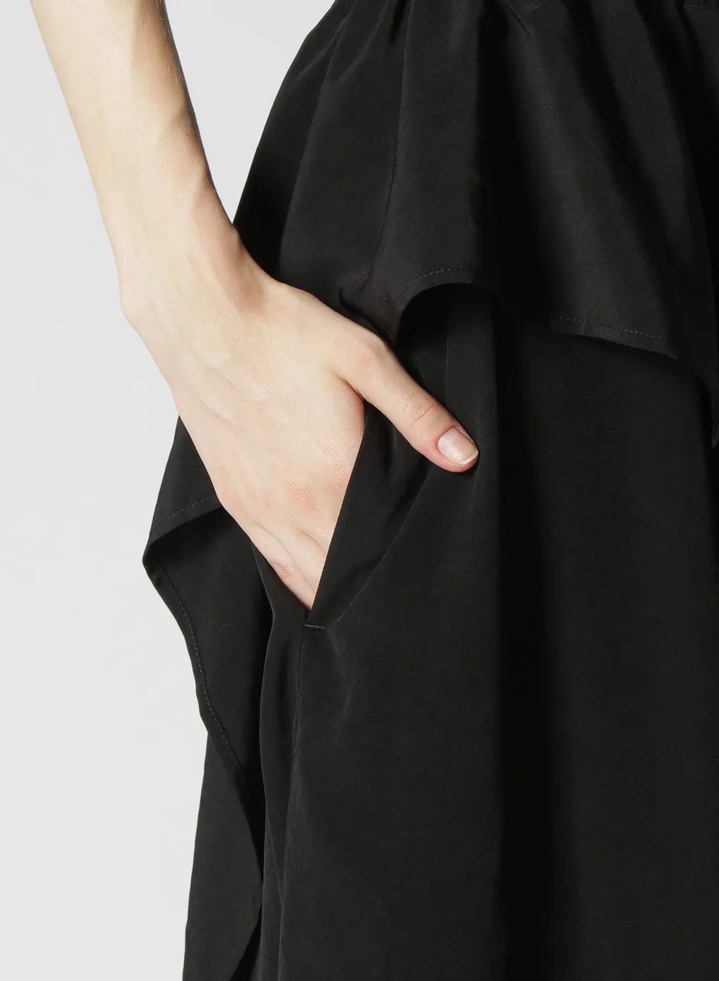 Crepe De Chine Ruffle Pants